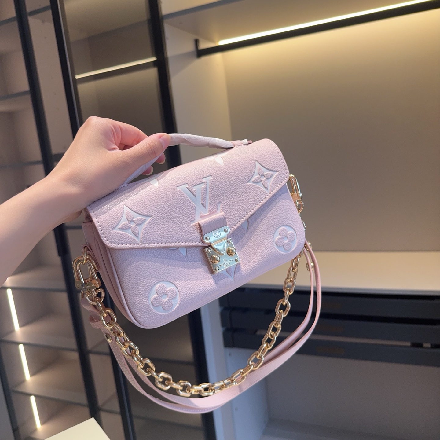 LV Strawberry Milk Print Collection shoulder bag