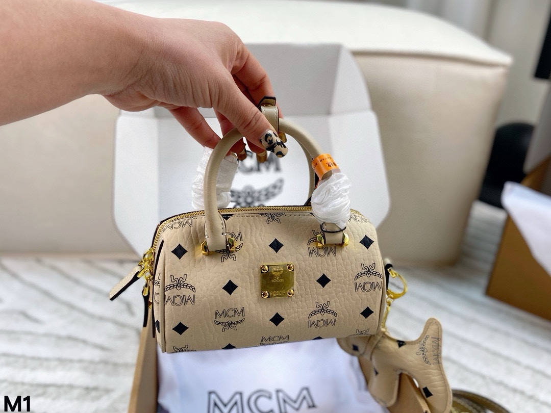 MCM Super Classic mini Boston Pillow bag