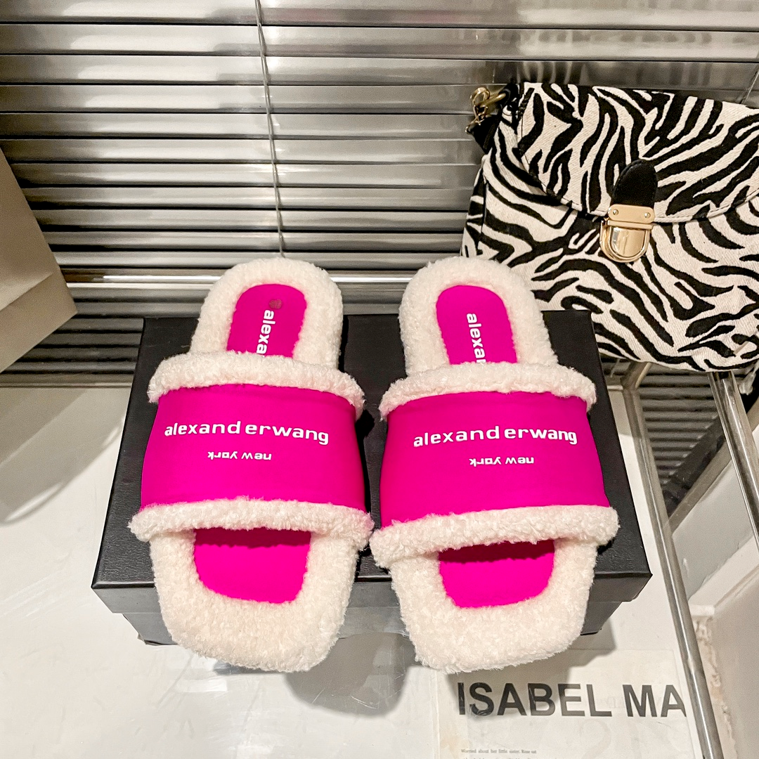 Alexander Wang Furry Slippers