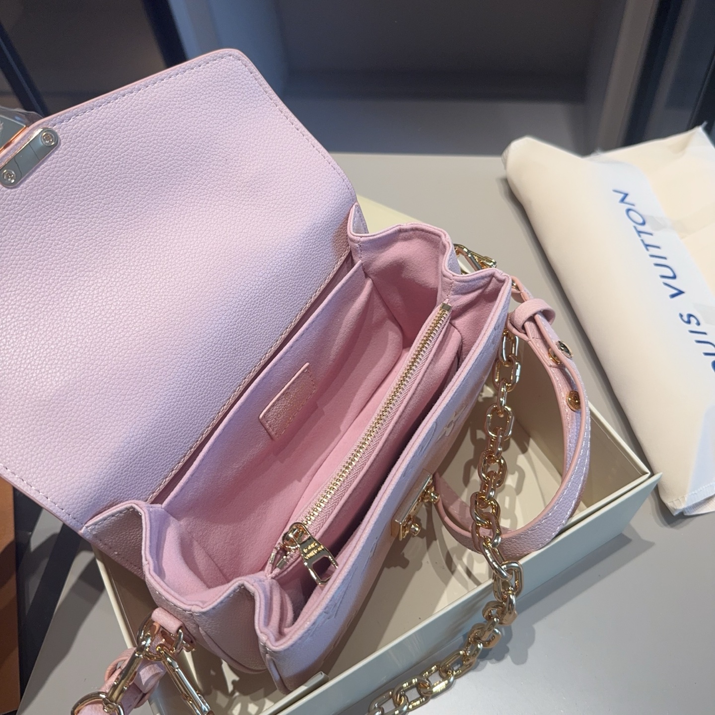 LV Strawberry Milk Print Collection shoulder bag