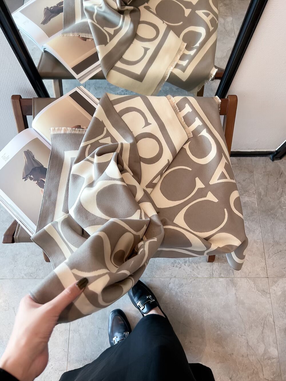 COACH Classic Shawl Scarf