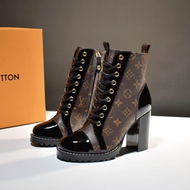 LV Classic High Heel Moccasin Boots