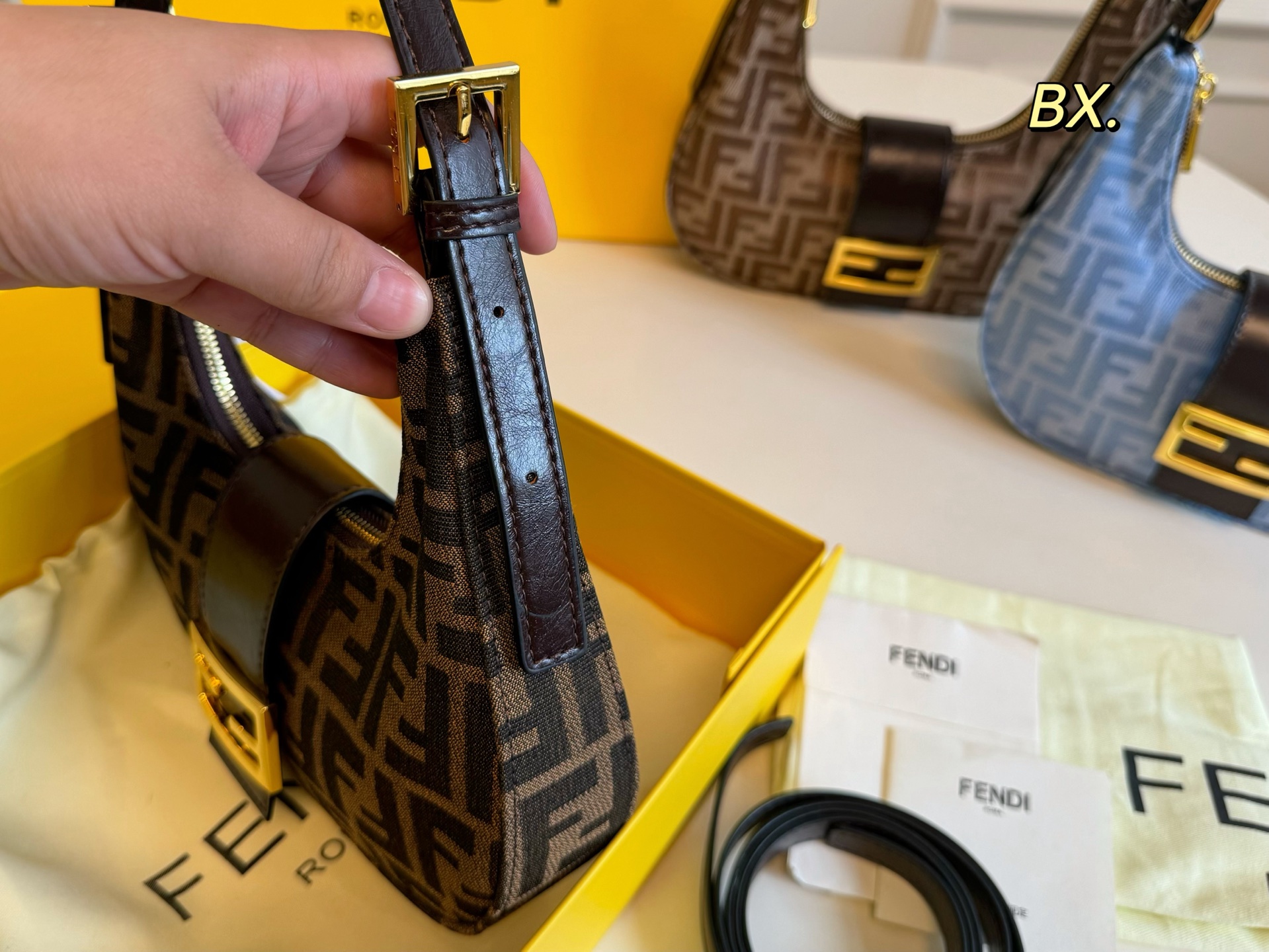 FENDI Zucca hobo style crossbody bag