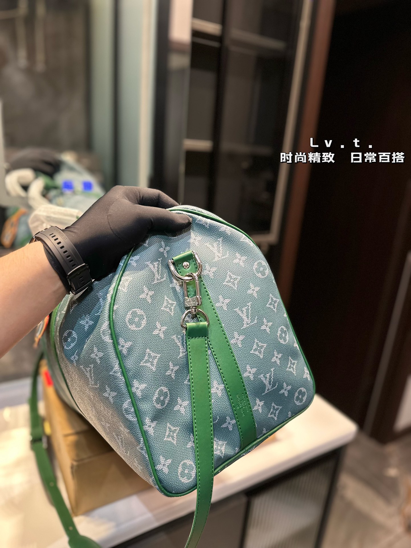 Louis Vuitton keepall crossbody travel bag