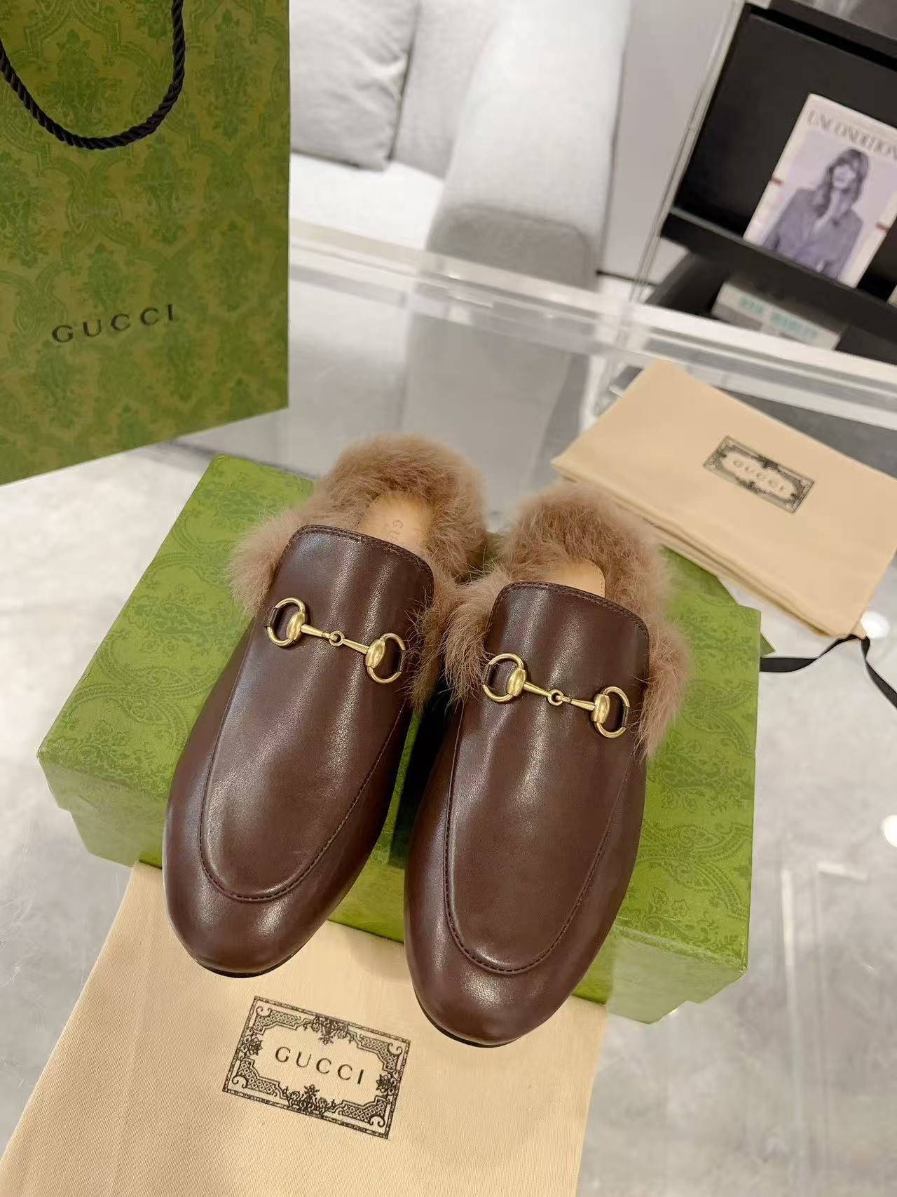Gucci wool slippers