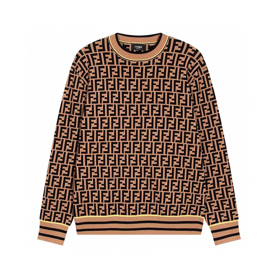 FENDI FW Crew Neck Long-Sleeved Knit Sweater
