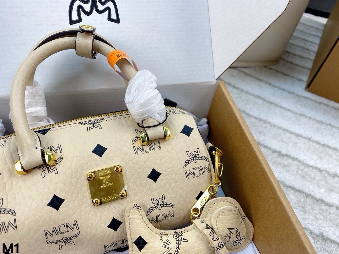 MCM Super Classic mini Boston Pillow bag