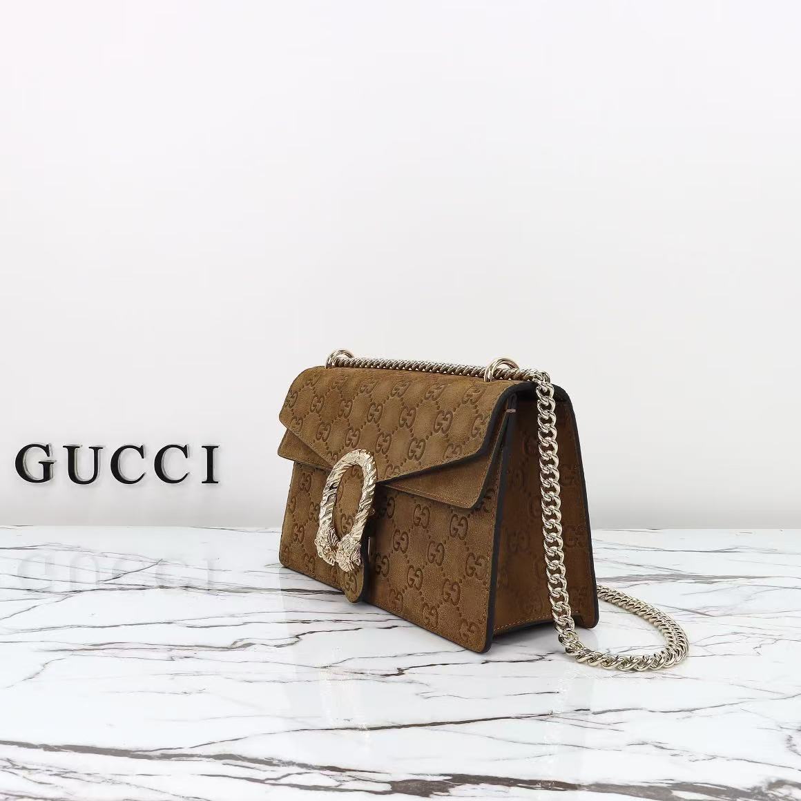 Gucci brown matte embossed Dionysus bag