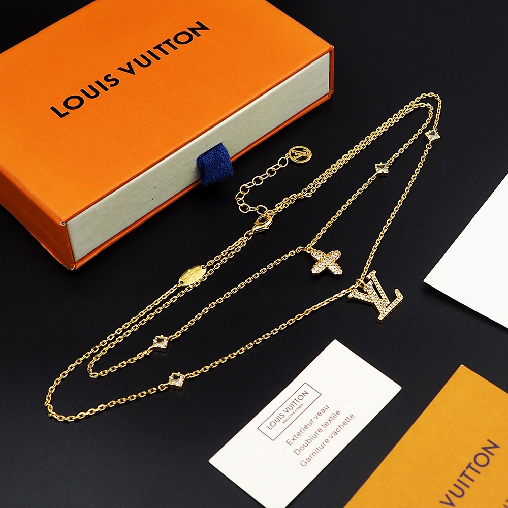 LV double-chain necklace