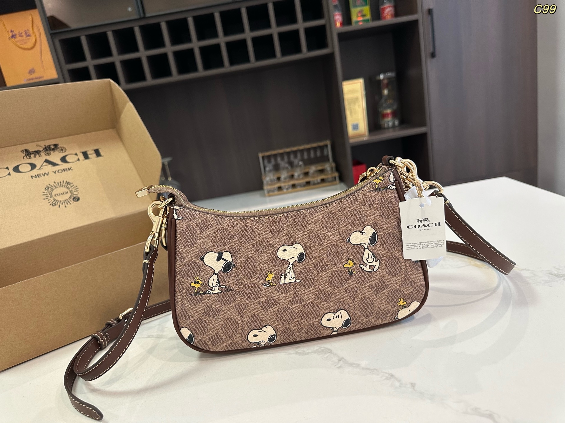 COACH PEANUTS speedy shoulder crossbody bag