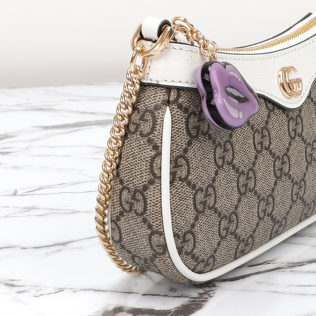 Gucci Special counter quality leather chain bag