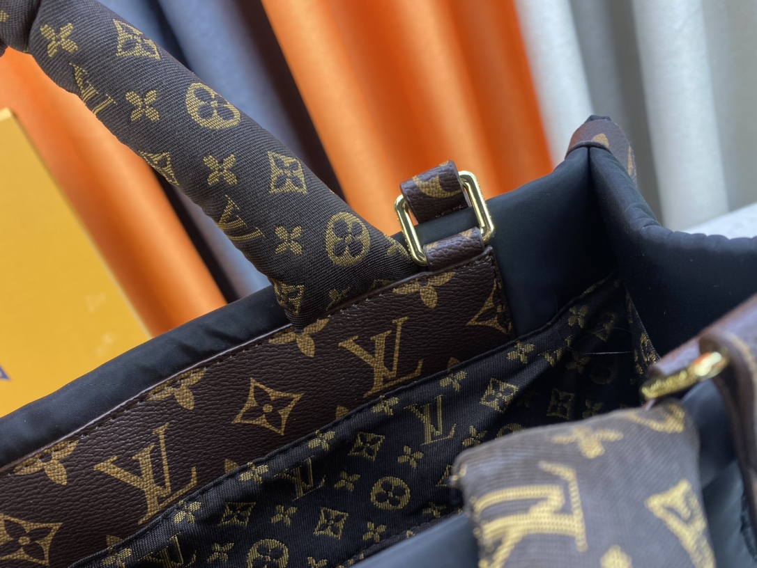 LV onthego econyl ecodesign monogram handbag