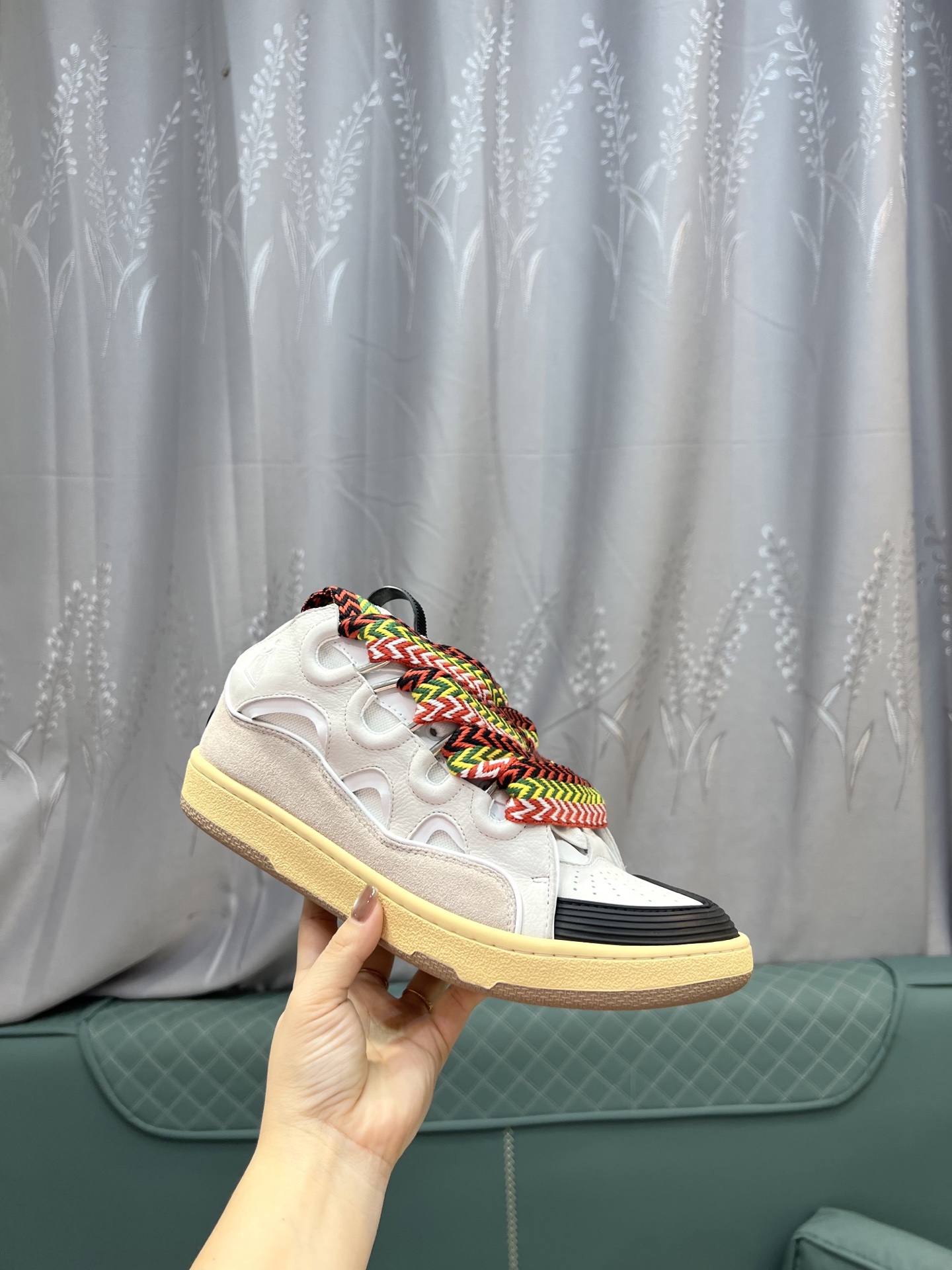 LANVIN Fashionable Casual Couple Sneakers High-Quality Clay Shoes