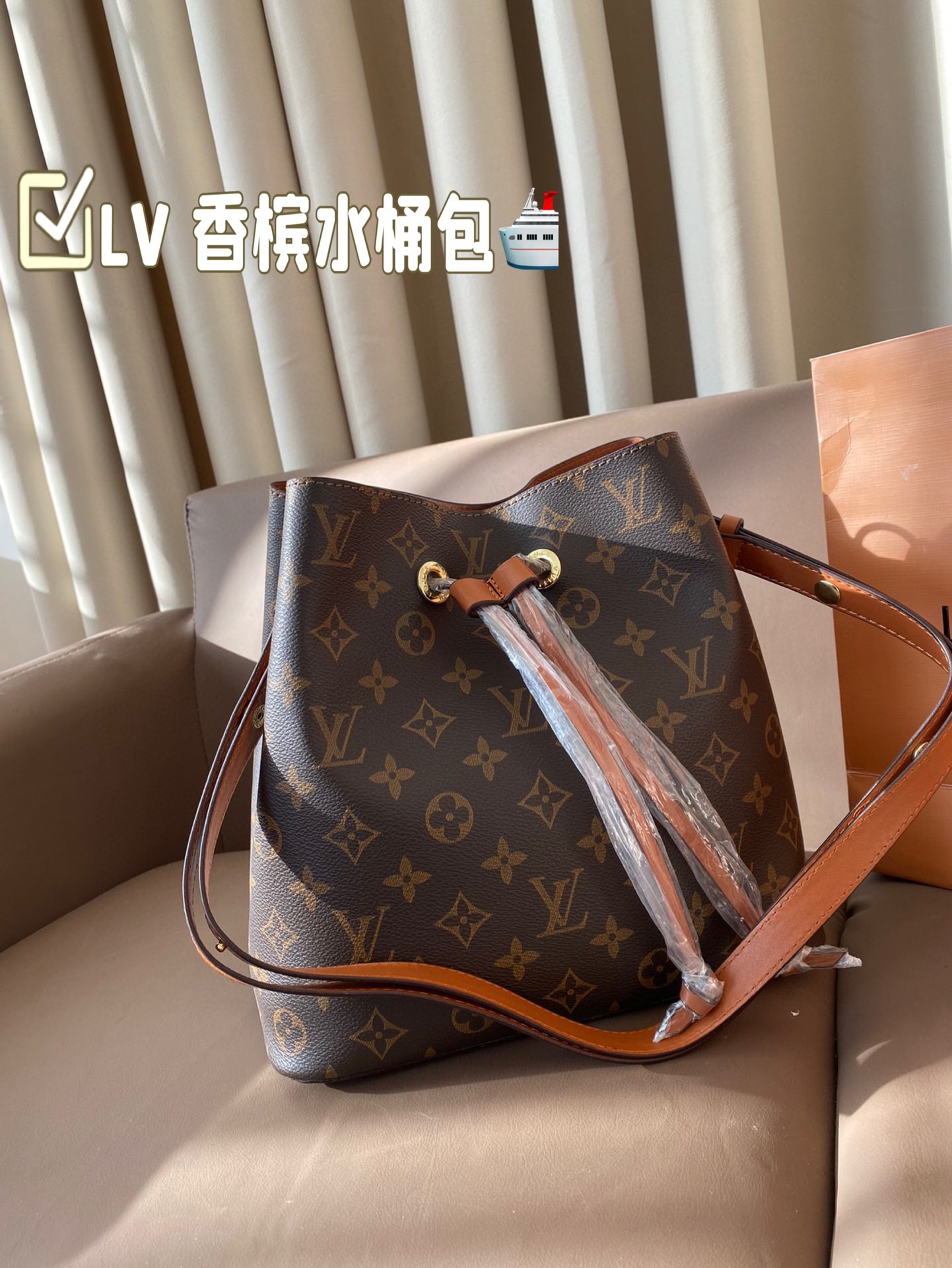 LV champagne bucket bag