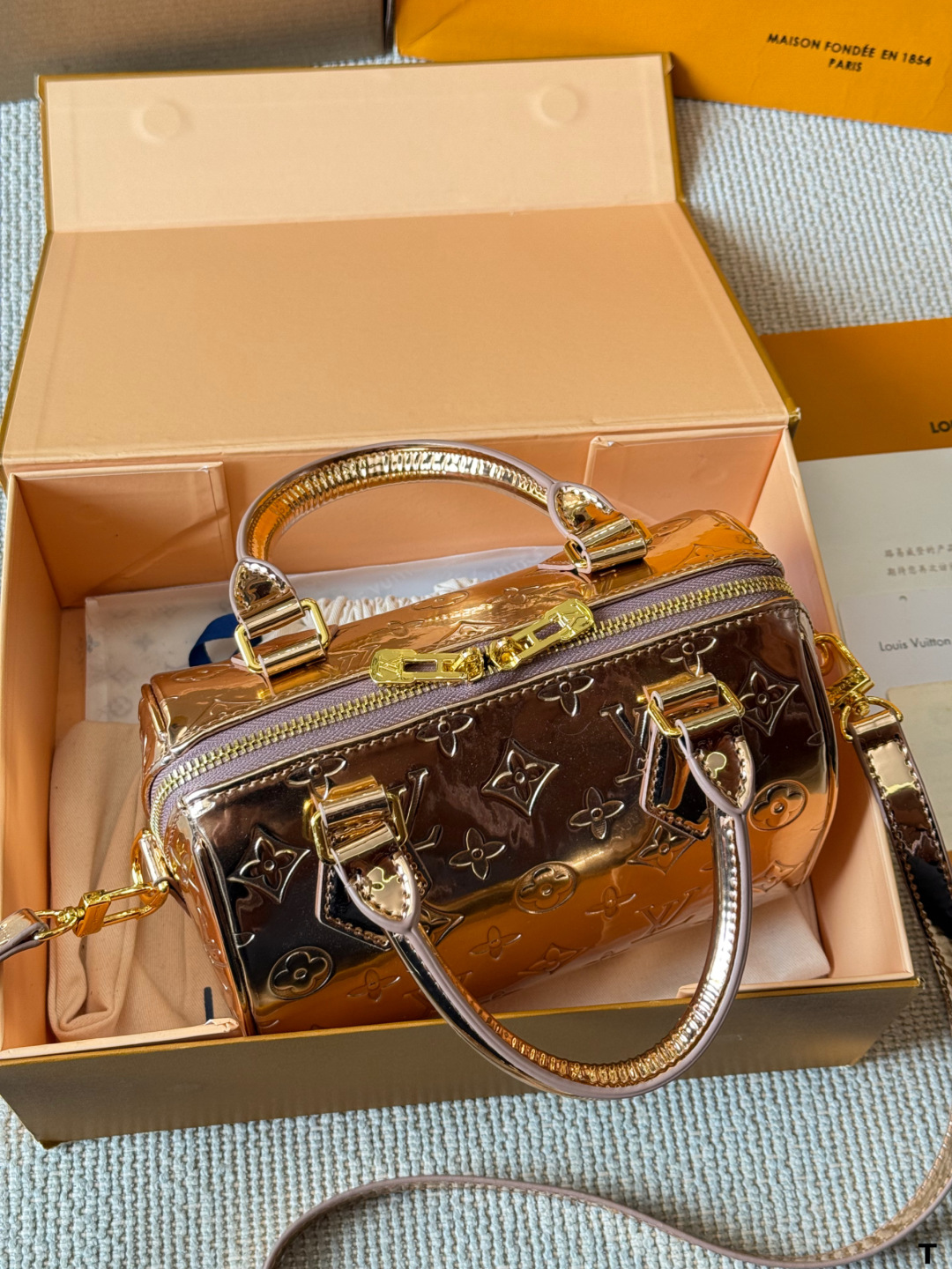 LV Alma BB silver handbag classic Monogram pattern