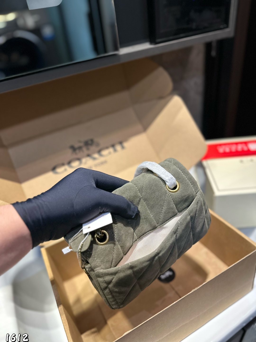 Coach All Black Otabby chain bag