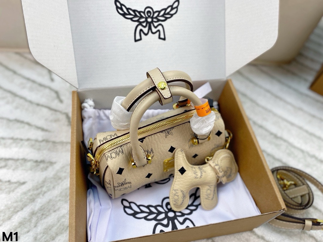 MCM Super Classic mini Boston Pillow bag