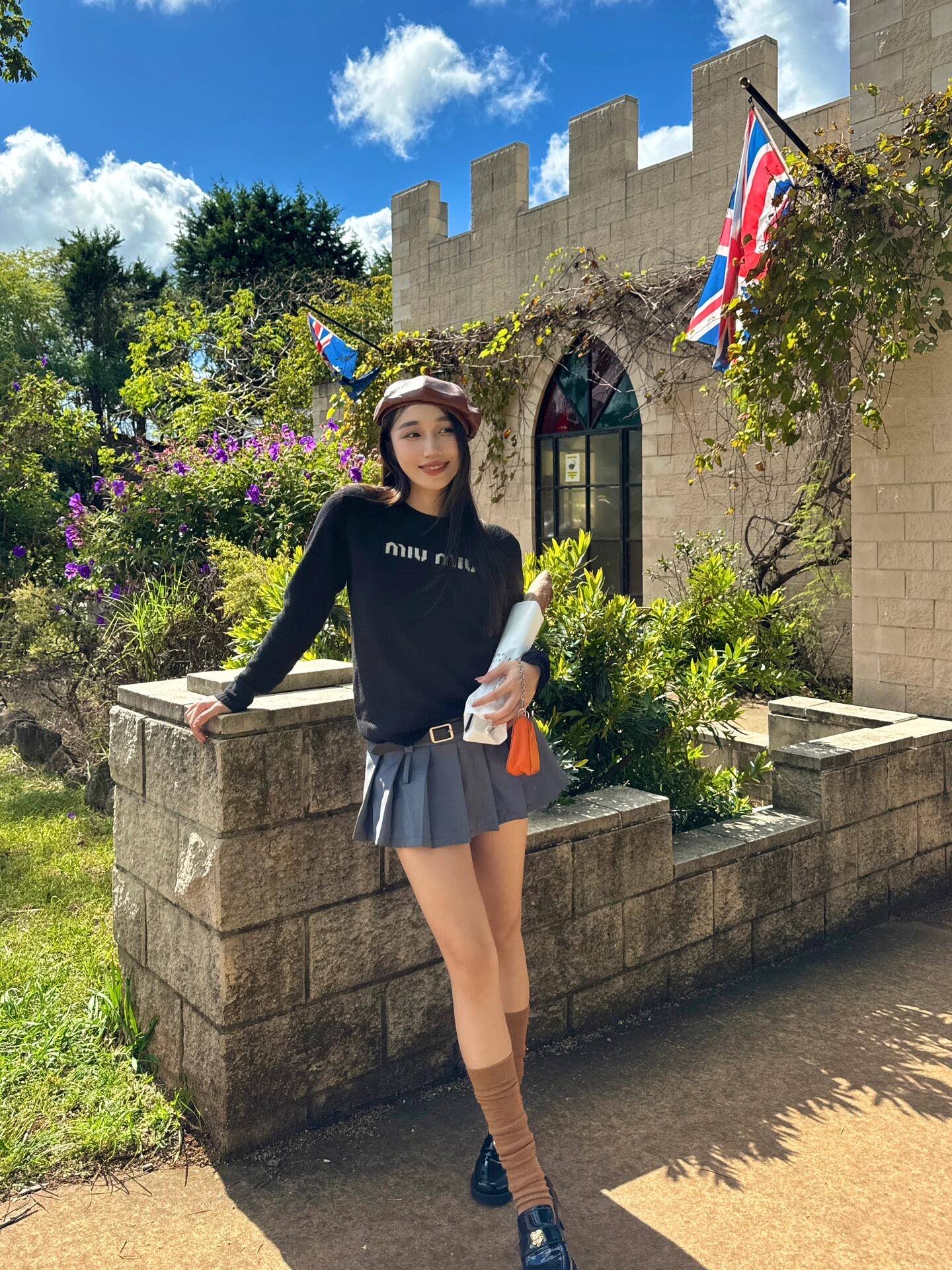 MiuMiu Classic Embroidered Cashmere Sweater Knitwear