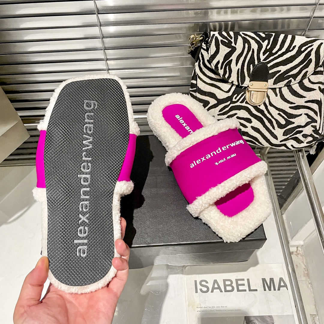 Alexander Wang Furry Slippers