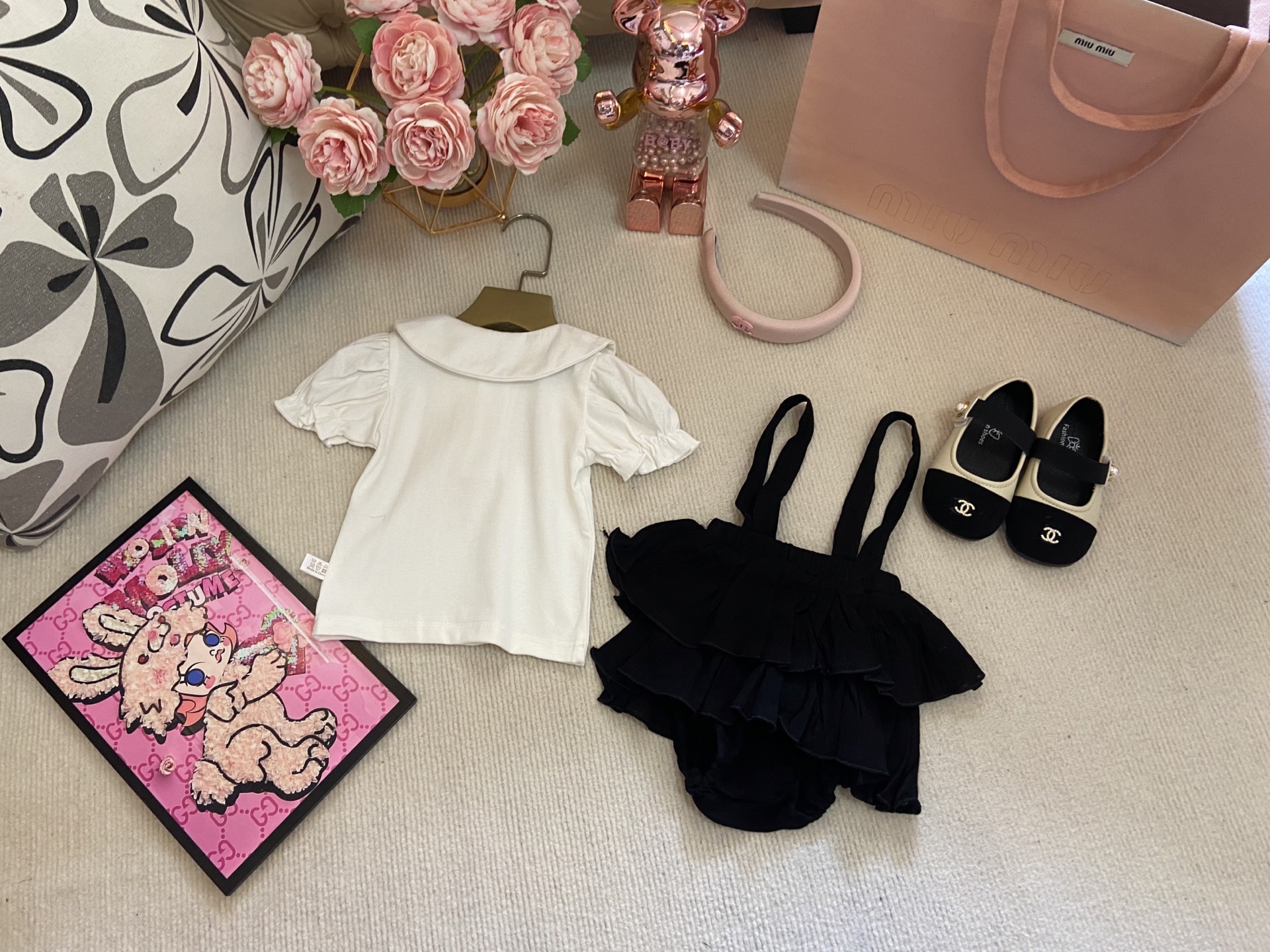 Children's Clothing MiuMiu high-end girls' romper set