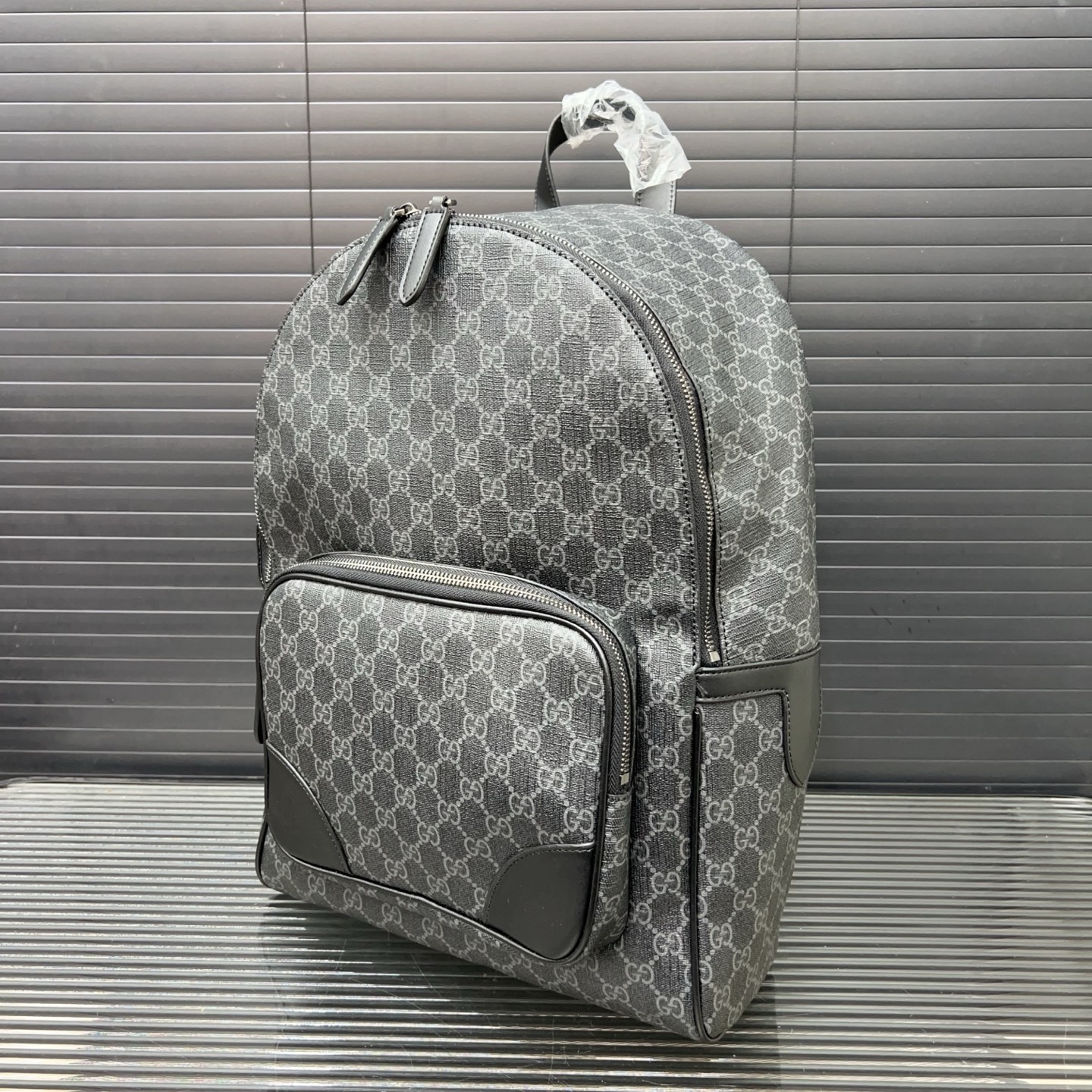 Gucci GG Emblem Logo denim backpack
