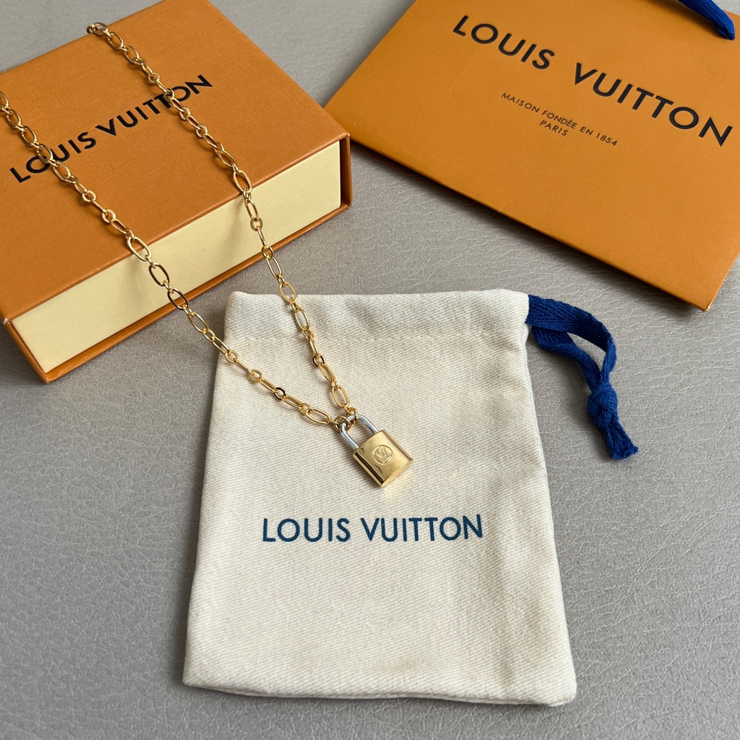 LV lock necklace