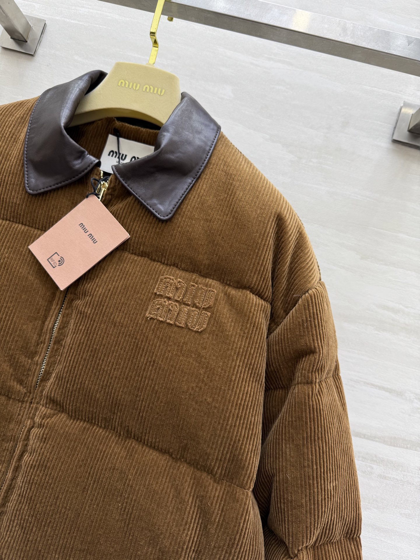 MIUMIU sheepskin collar down jacket