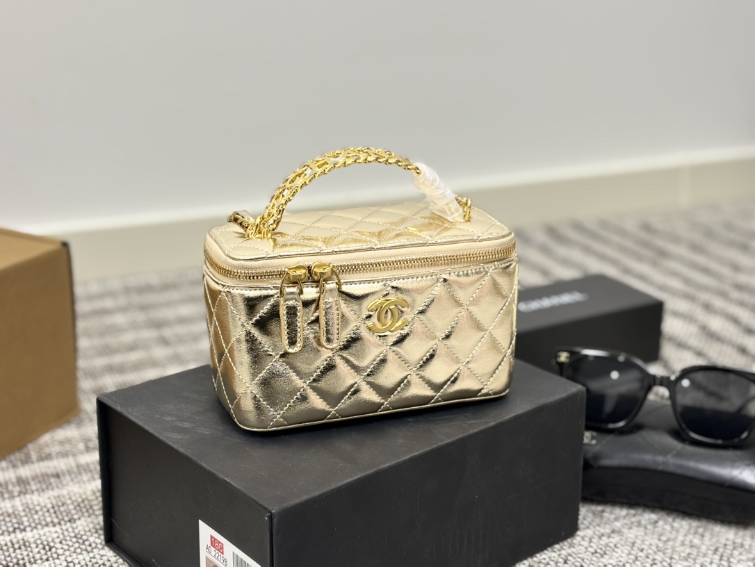 Chanel shoulder crossbody makeup bag  Free glasses provided