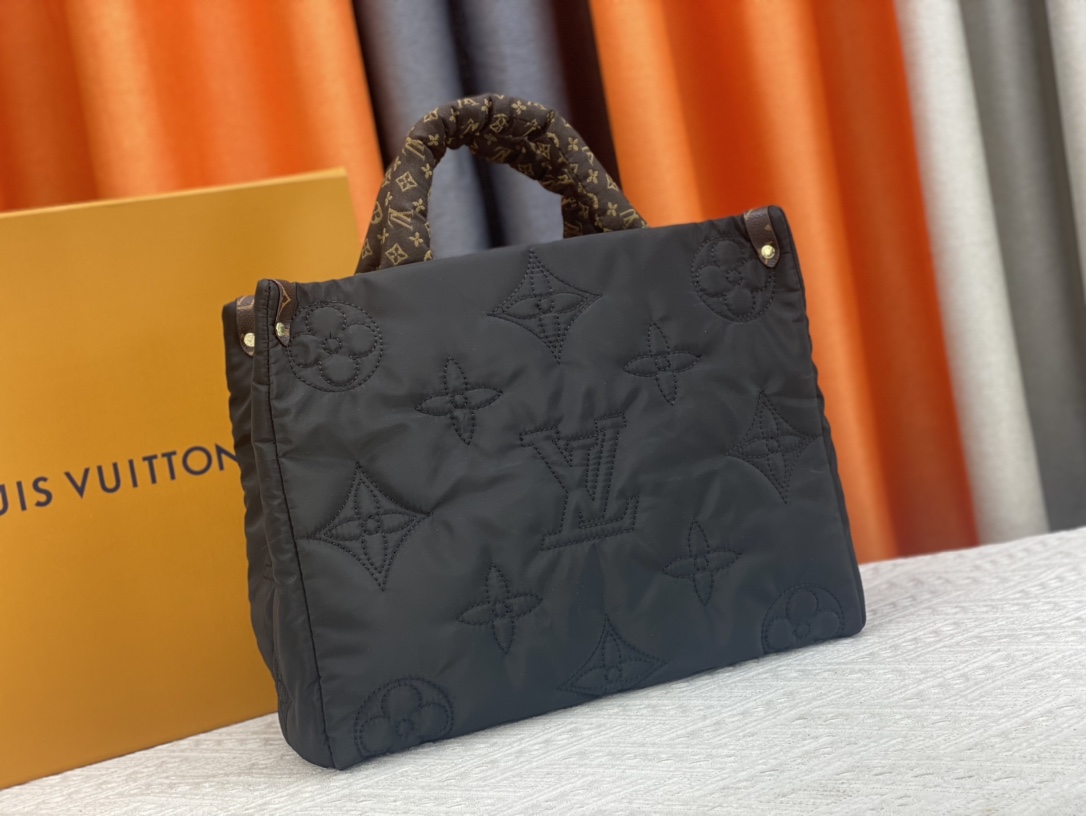 LV onthego econyl ecodesign monogram handbag