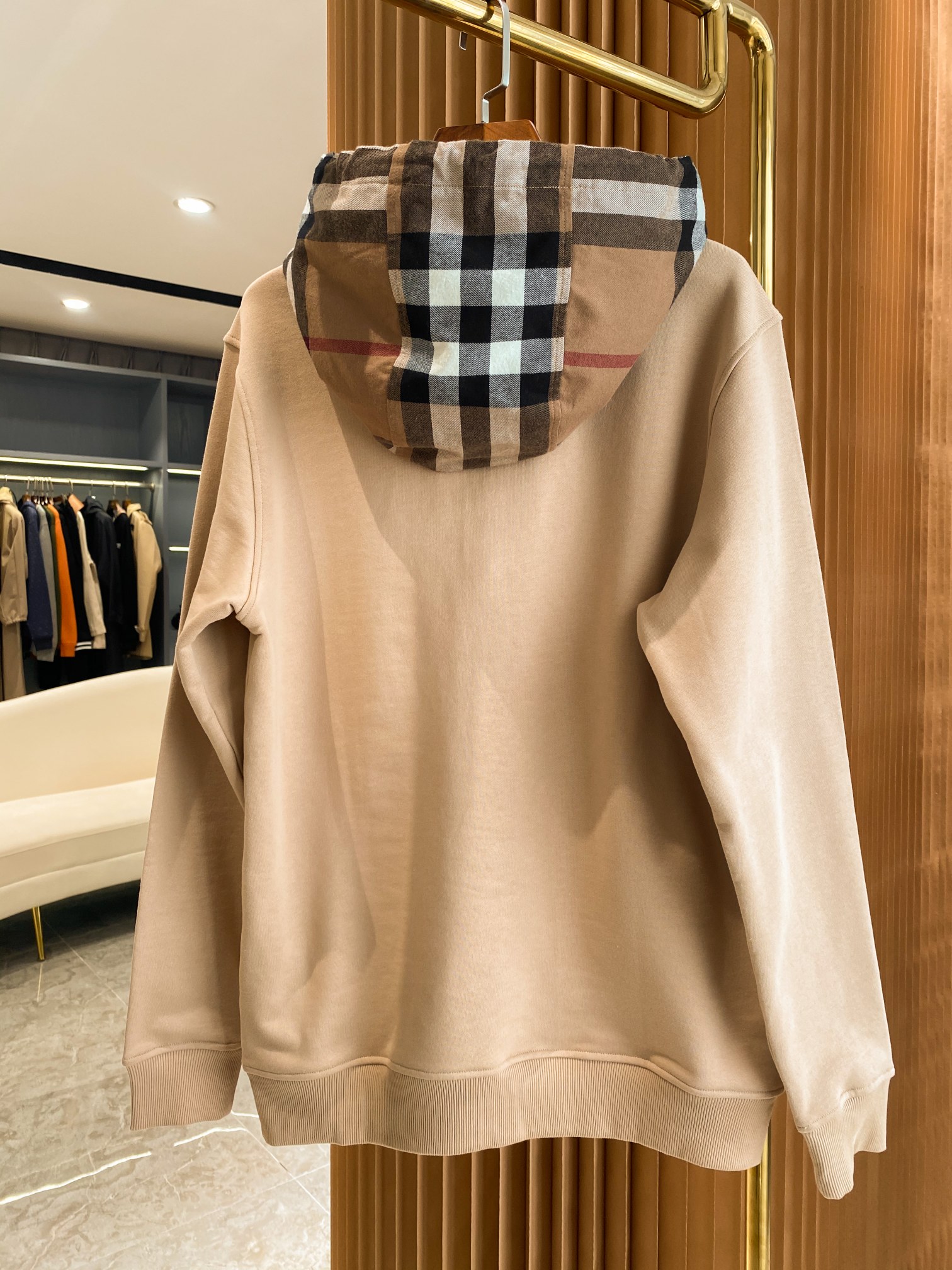 Burberry Checkered hooded sweatshirt