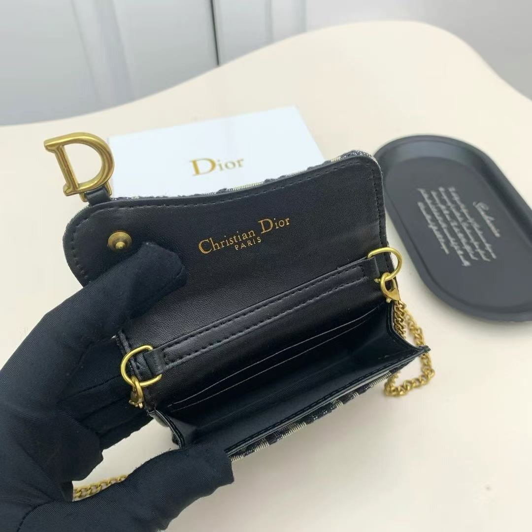 dior chain small wallet
