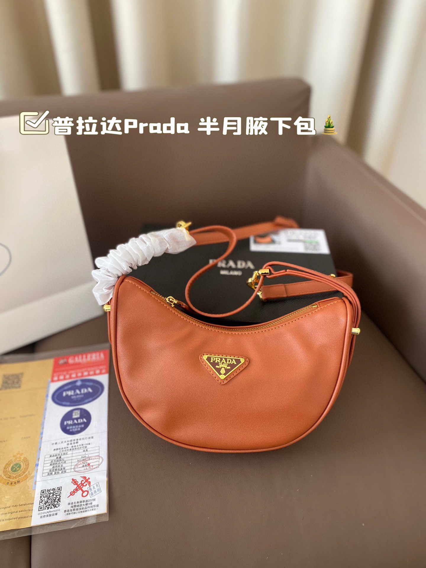 Prada Half Moon armpit Crossbody Bag