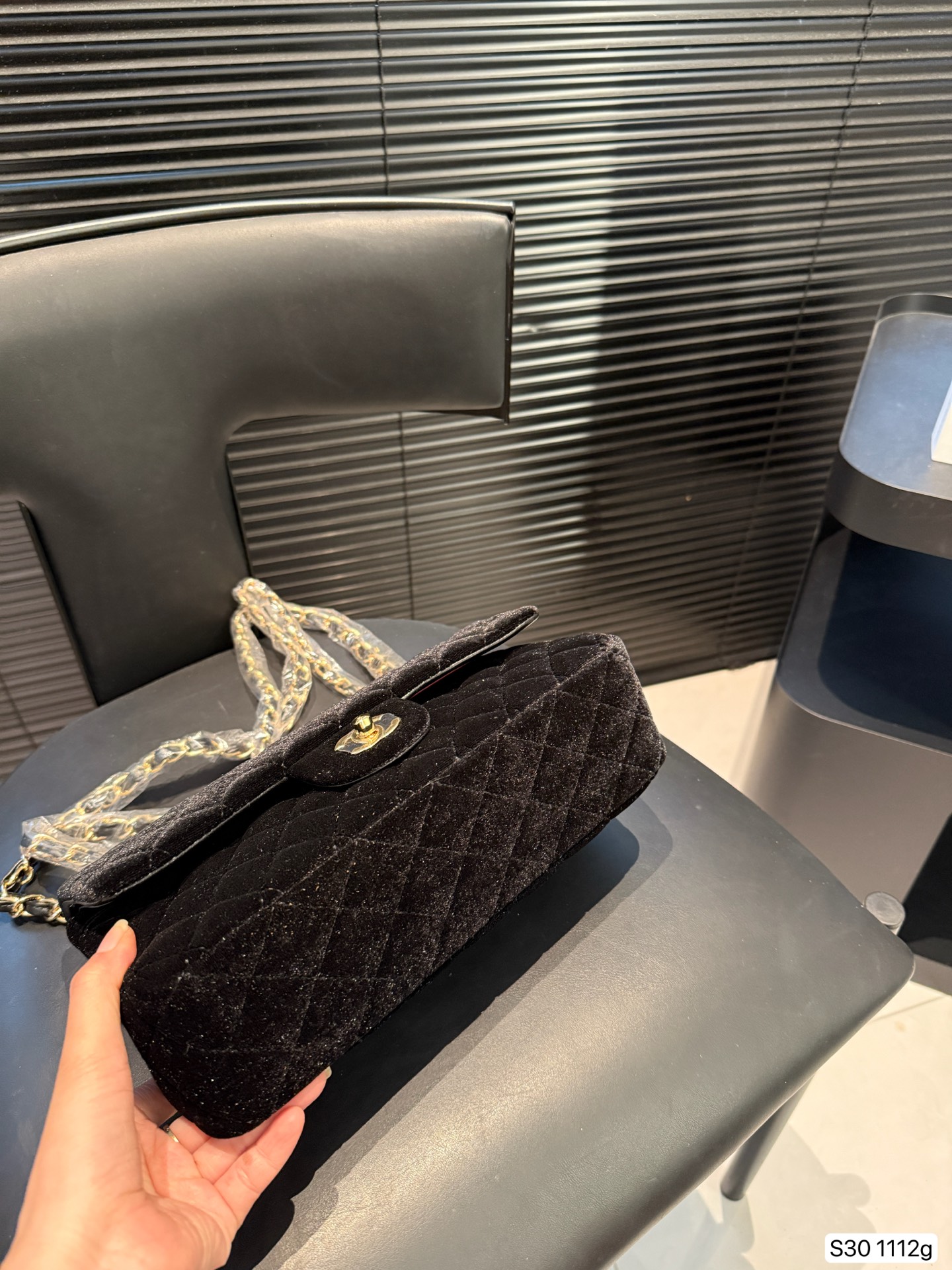 Chanel velvet Cf bag