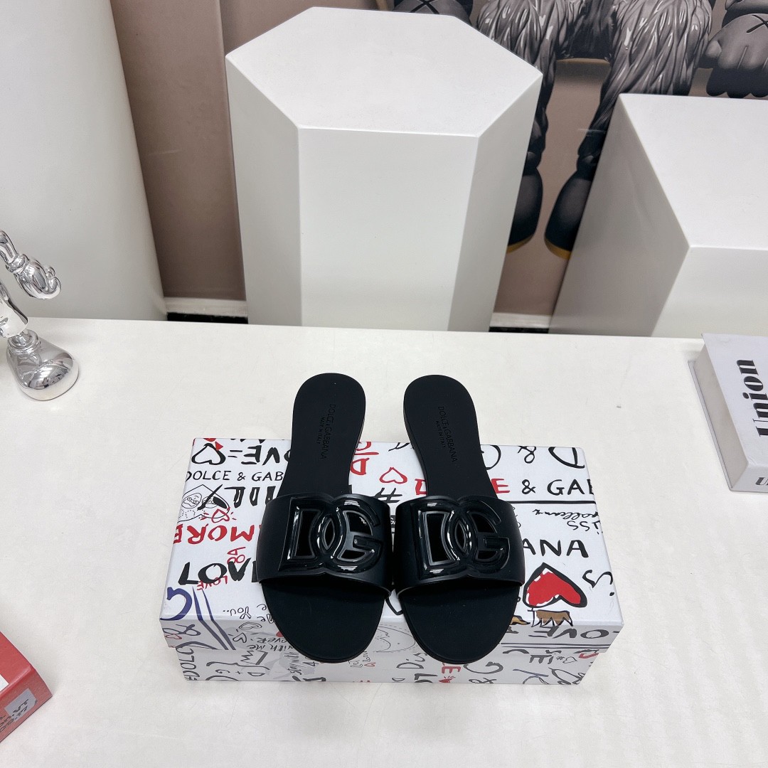 D&G 24vs Best-selling collection - round-toe flat-bottomed flip-flops