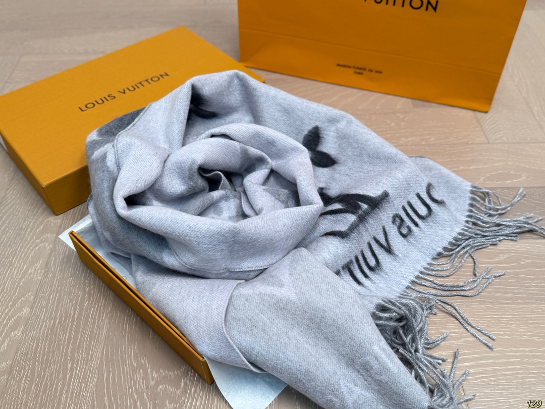 LV new jacquard double-sided scarf