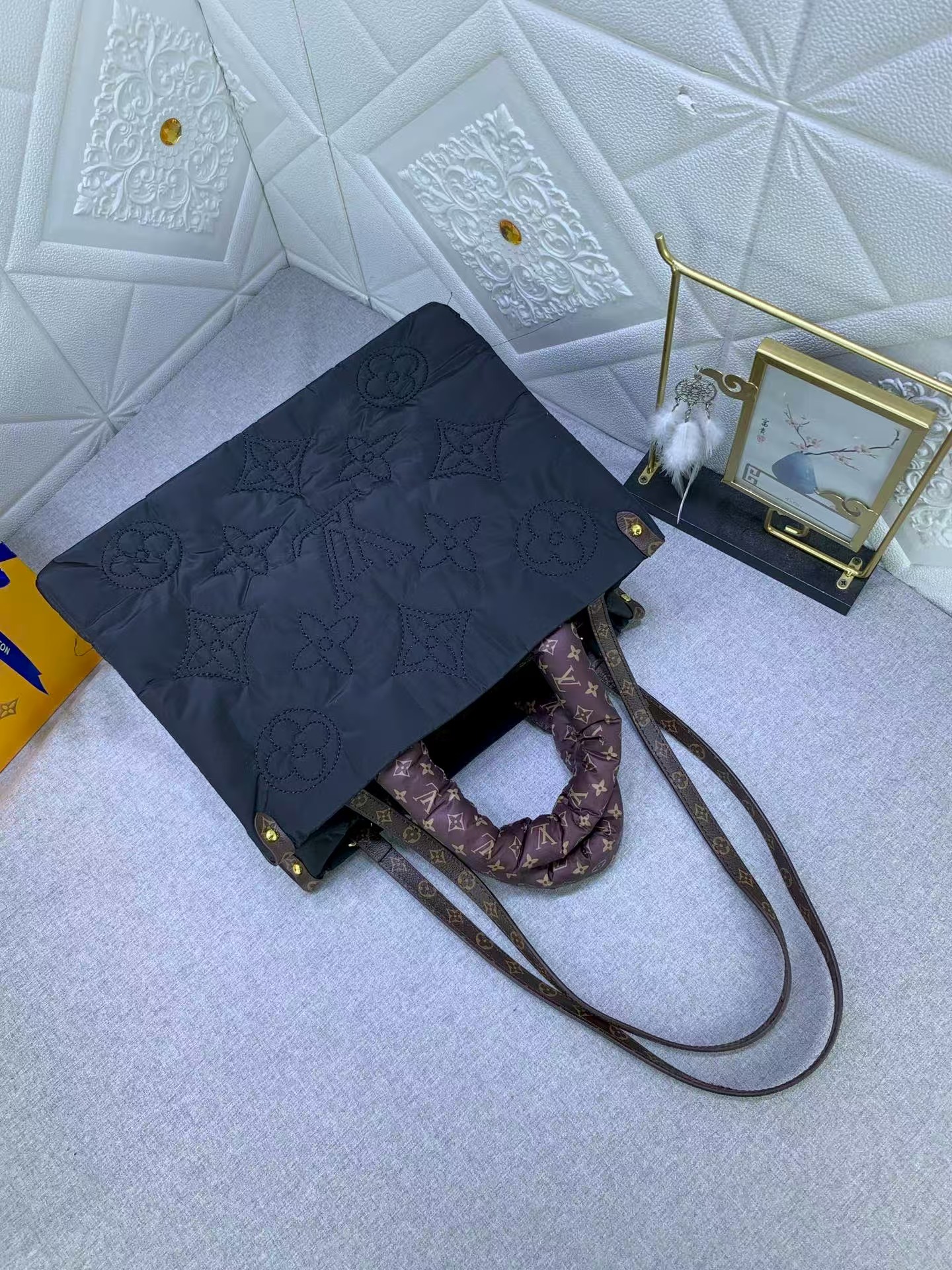 LV onthego econyl monogram handbag