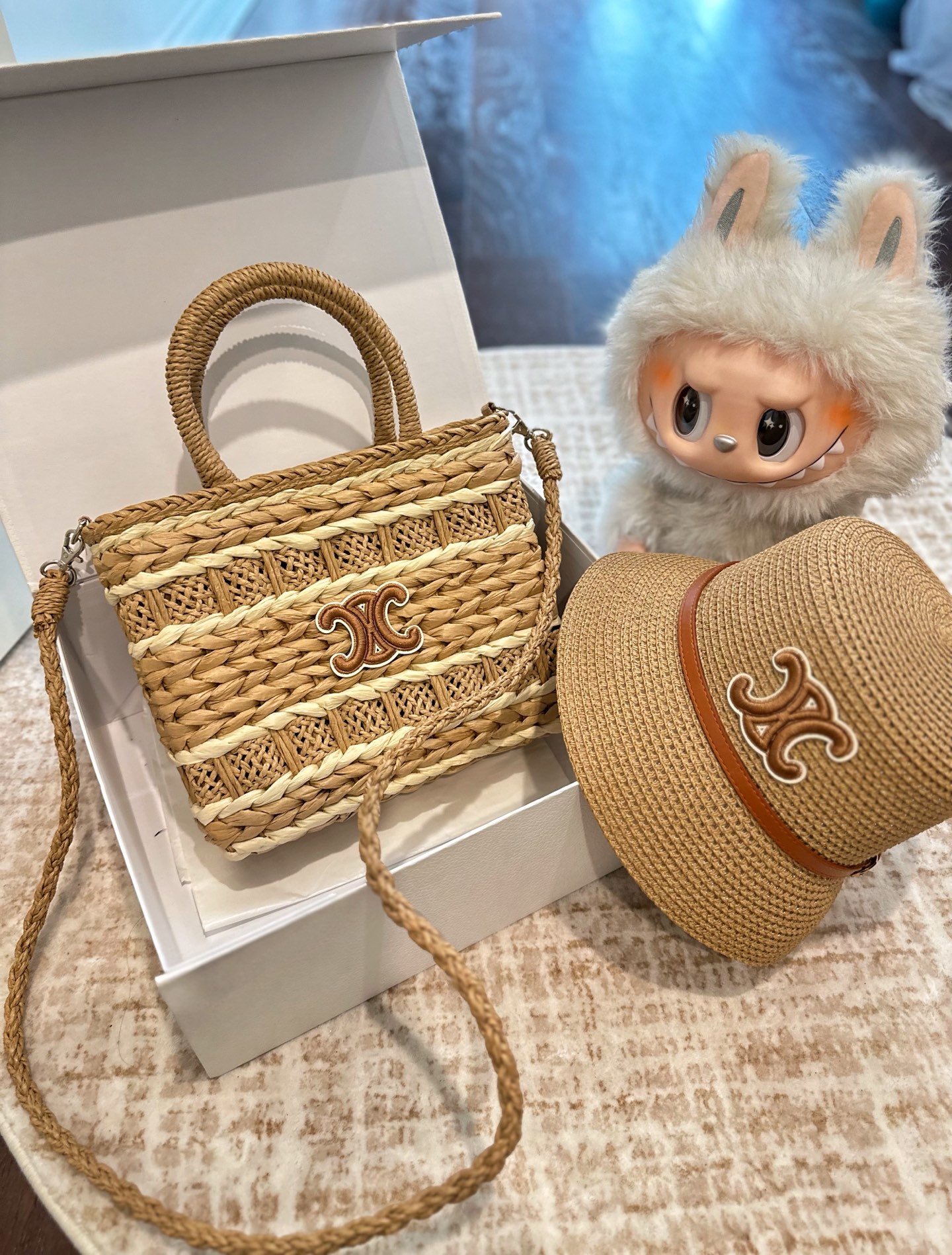 Celine straw woven bags and hats