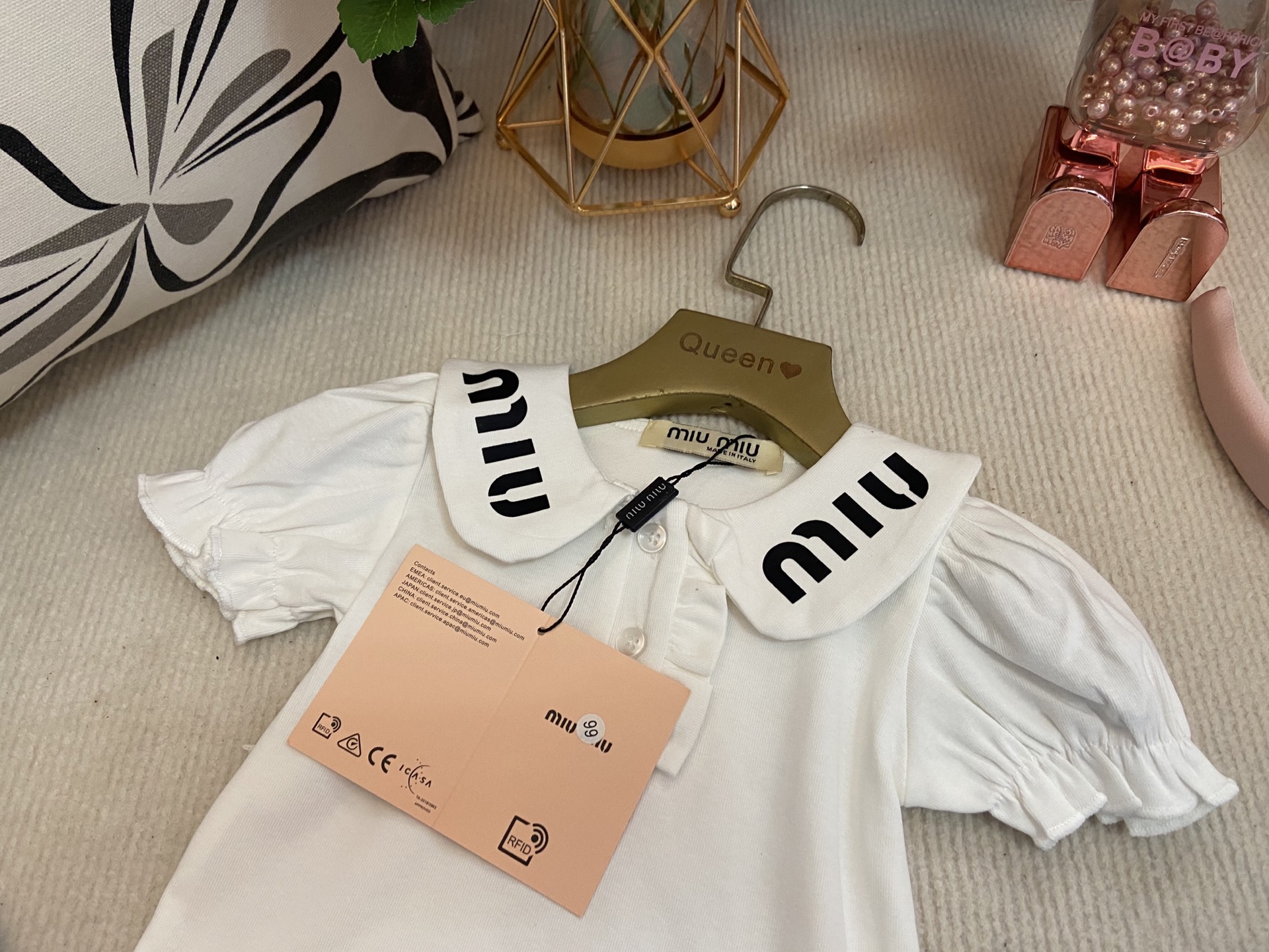 Children's Clothing MiuMiu high-end girls' romper set