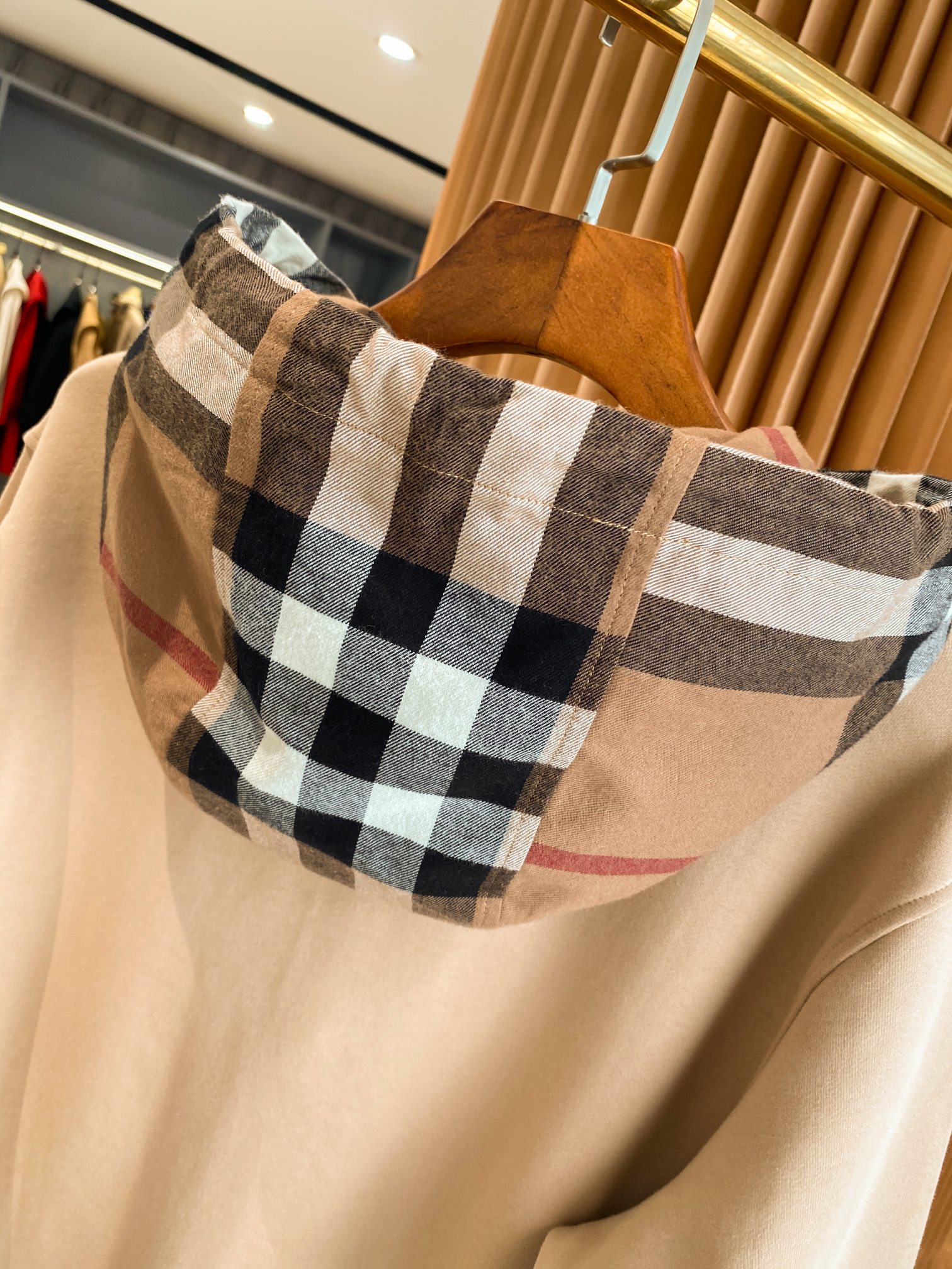 Burberry Checkered hooded sweatshirt