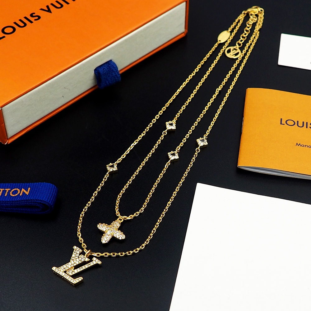 LV double-chain necklace