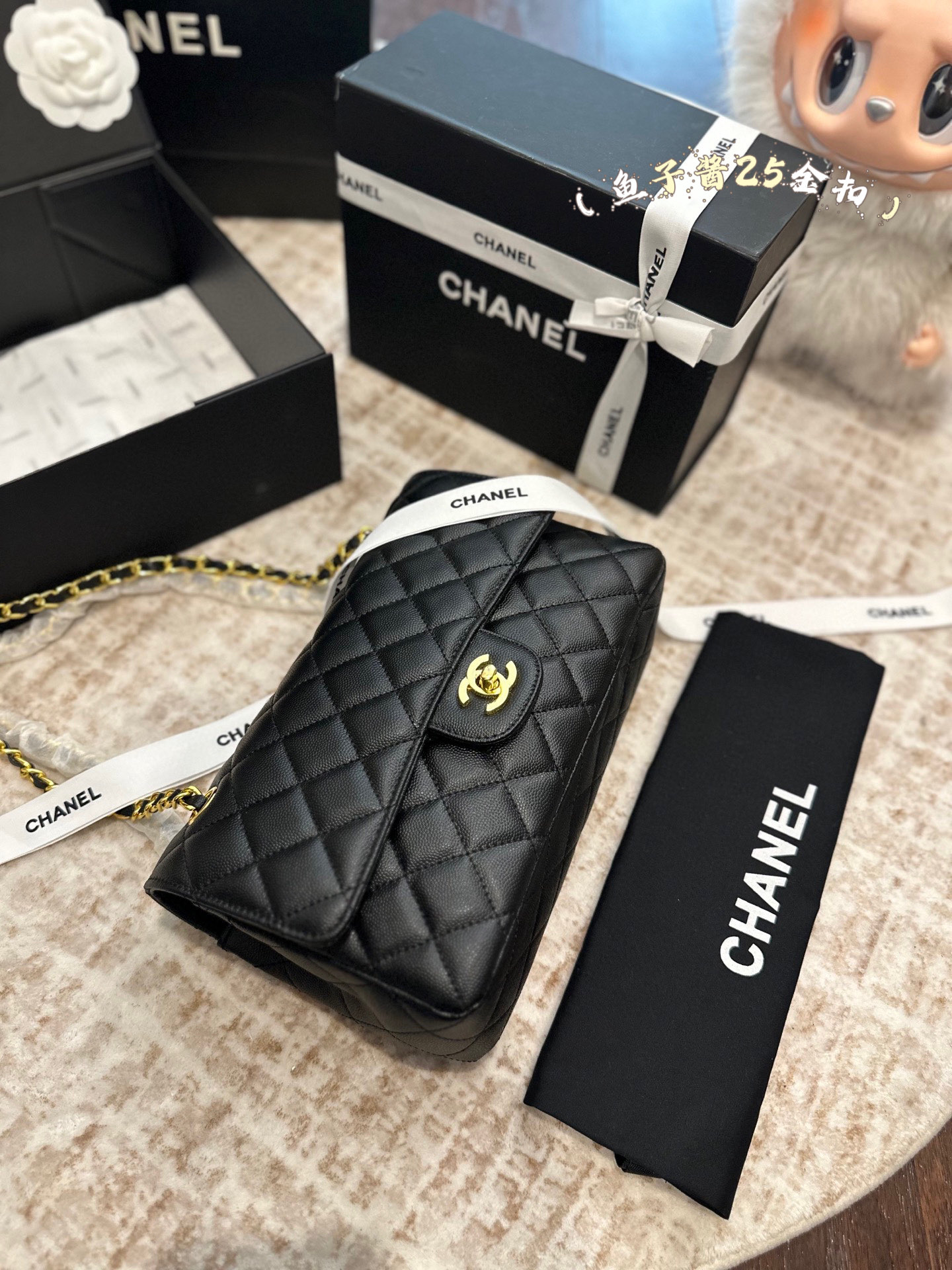 Chanel Premium Caviar Cowhide CF Classic Flap bag