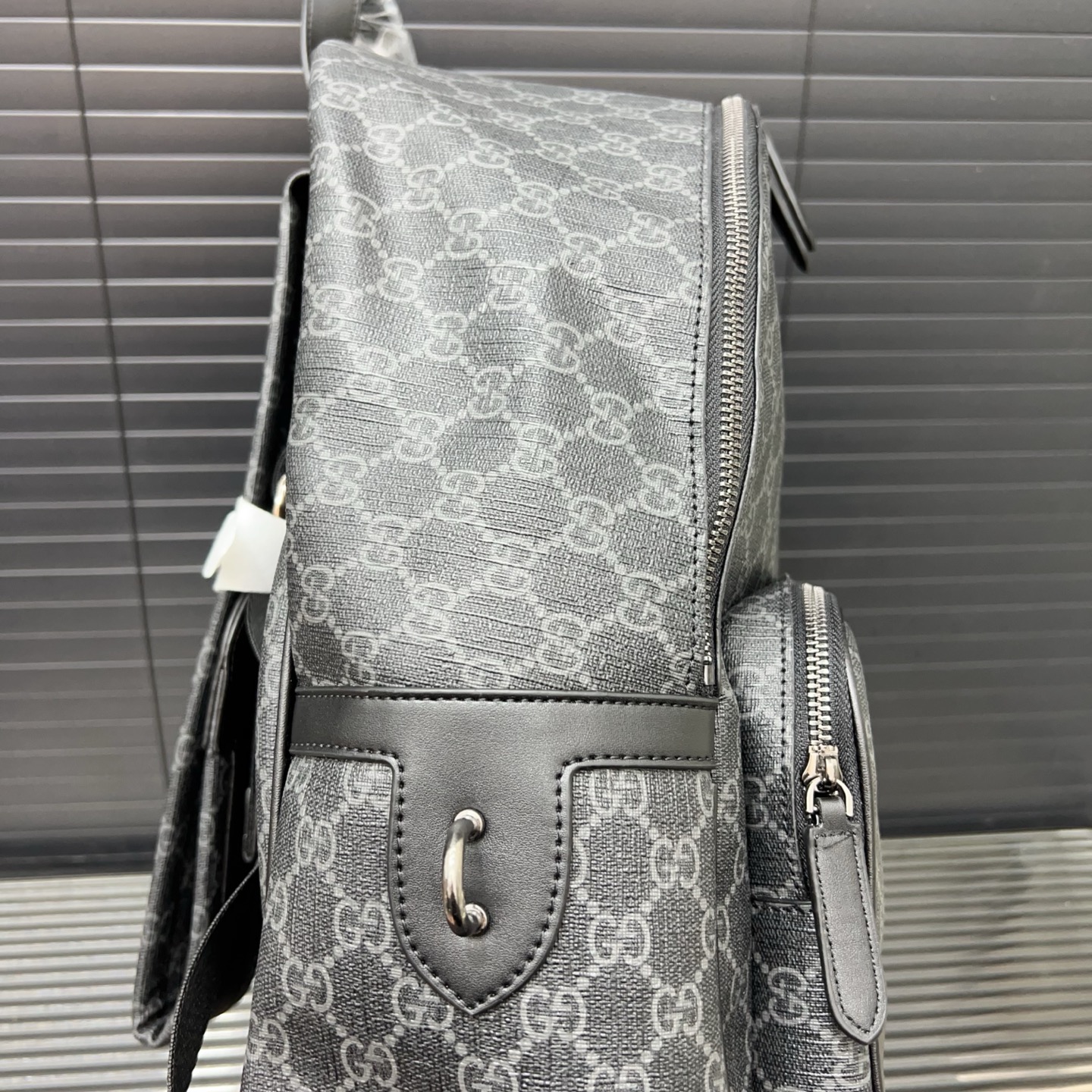 Gucci GG Emblem Logo denim backpack