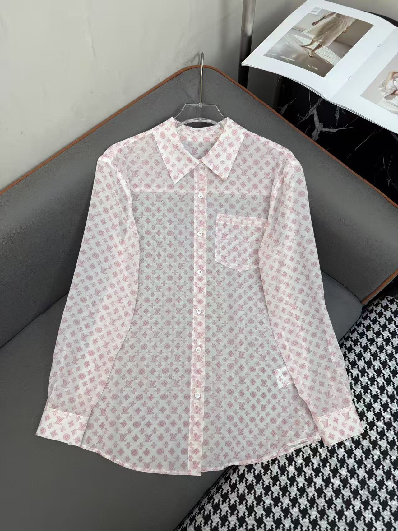 LV monogram shirt and trousers