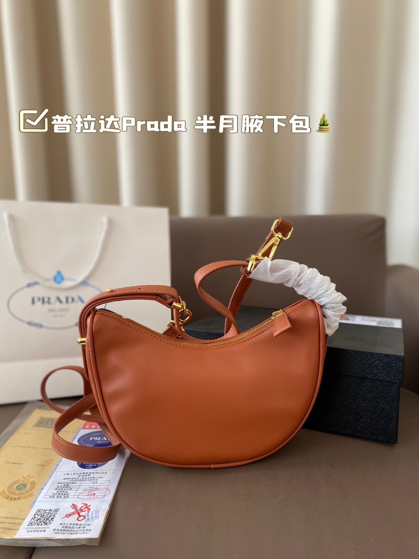 Prada Half Moon armpit Crossbody Bag