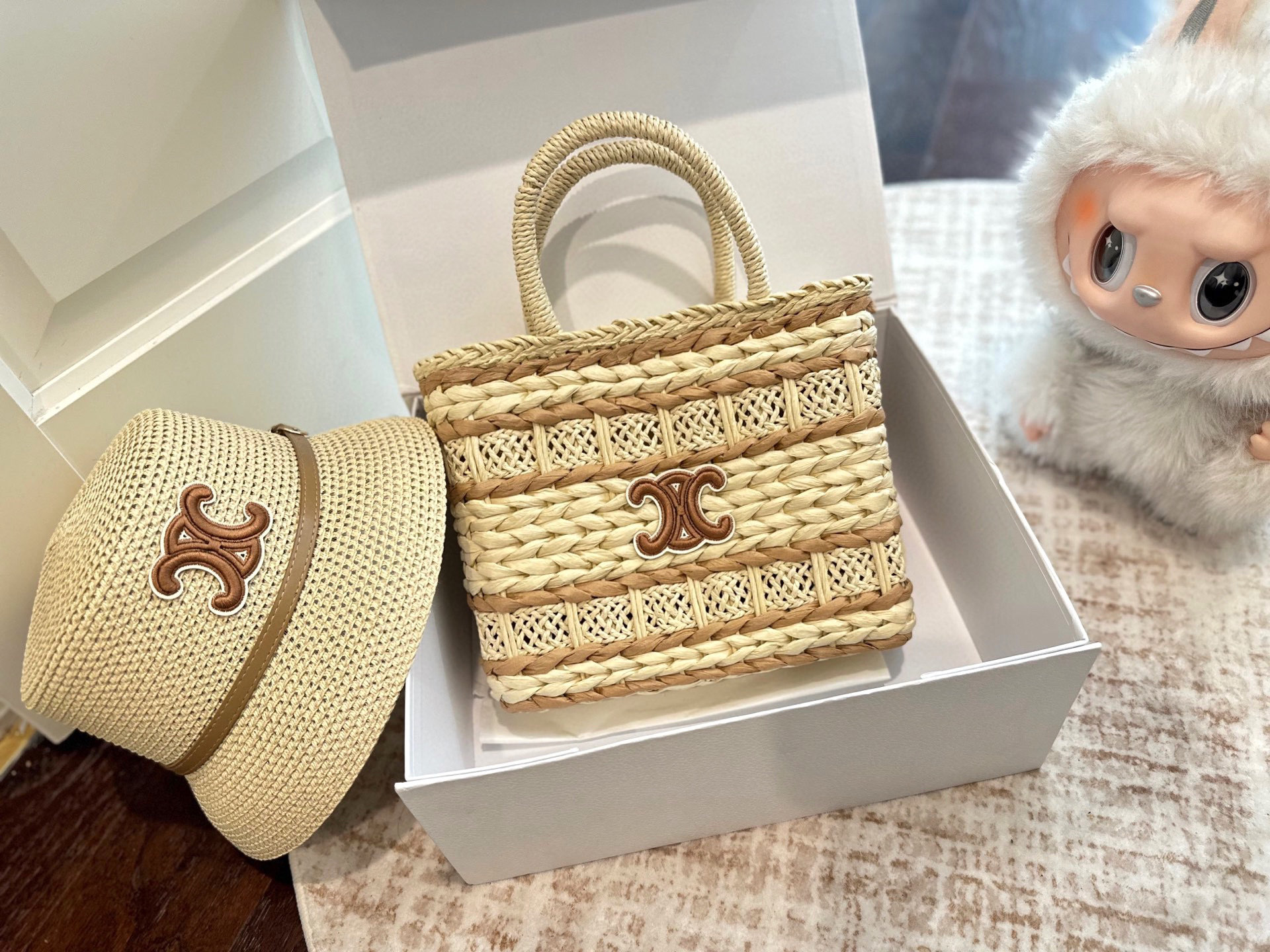 Celine straw woven bags and hats