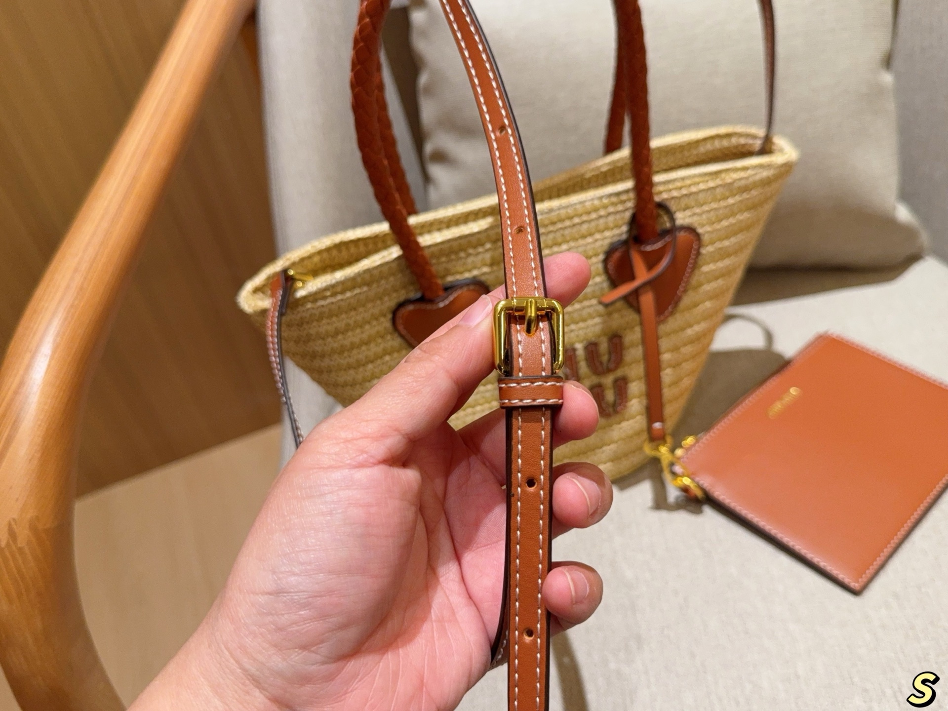 MIUMIU straw woven bag