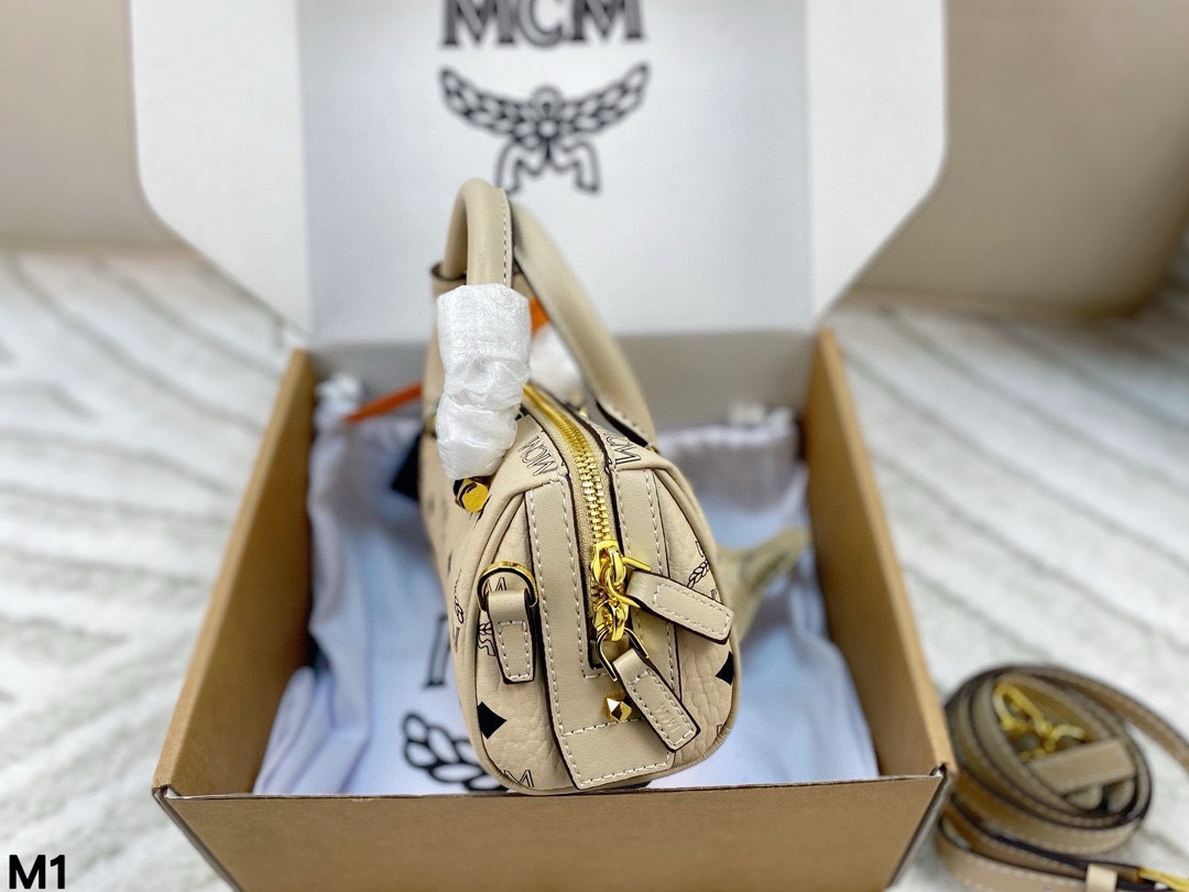 MCM Super Classic mini Boston Pillow bag