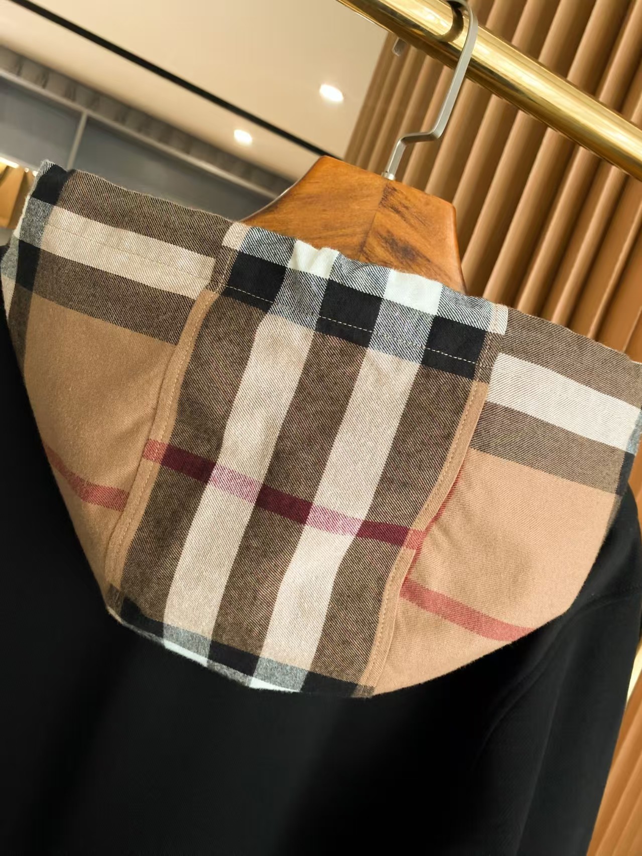 Burberry Checkered hooded sweatshirt