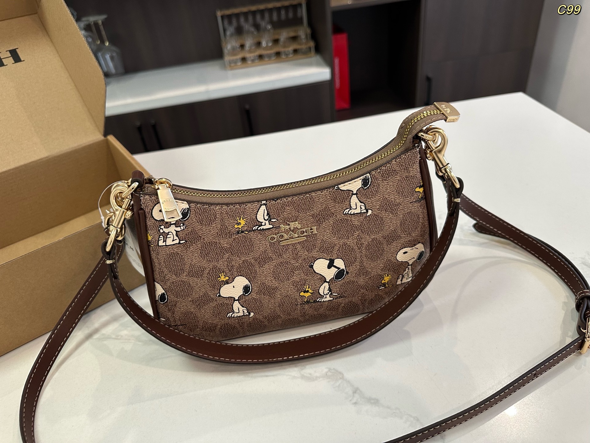COACH PEANUTS speedy shoulder crossbody bag