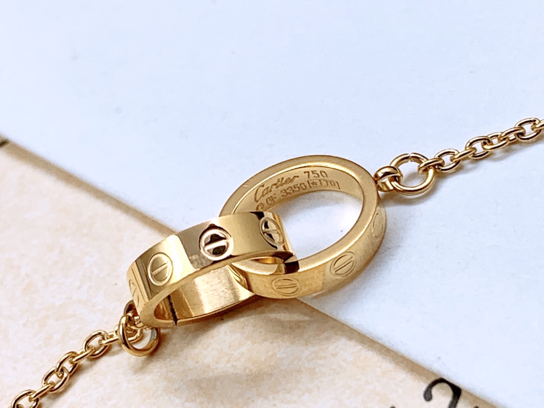 Cartier oval double ring necklace